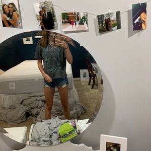 Teal long wrap necklace